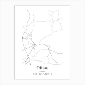 Trittau,Germany Minimalist Map Poster