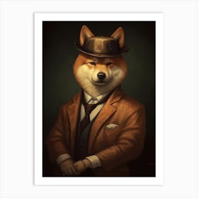 Gangster Dog Shiba Inu 2 Art Print