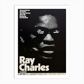 Ray Charles 1969 German Concert Poster By Gunther Kieser Art Print