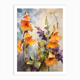 Fall Flower Painting Canterbury Bells 1 Art Print