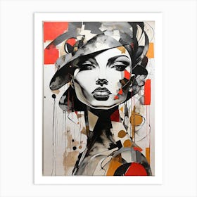 Woman With Hat Art Print