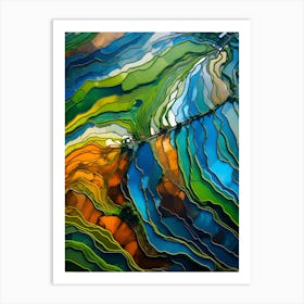 Colorful Rice Terraces Art Print