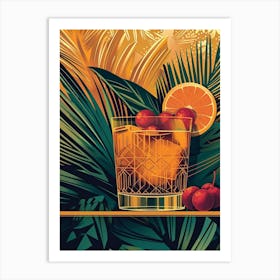 Art Deco Cocktail 4 Art Print