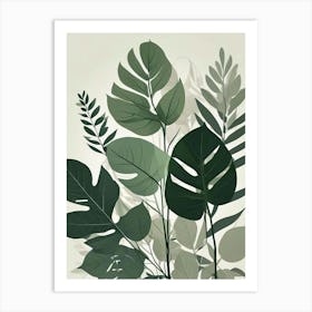 Greenery Clutter Botanical Art Print (3) Art Print