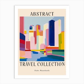 Abstract Travel Collection Poster Boston Massachusetts 2 Art Print