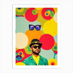 Benny Dayal Colourful Pop Art Art Print