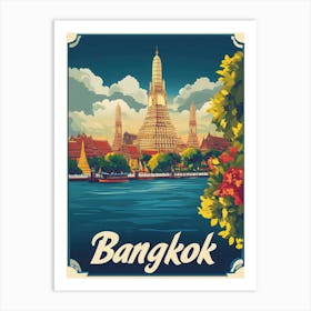 Aihrgdesign A Vintage Travel Poster Of Bangkok 1 Art Print