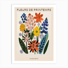 Spring Floral French Poster  Hyacinth 1 Art Print