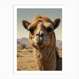 Camel In The Desert 2 Art Print