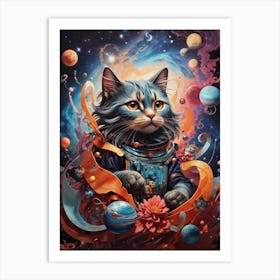 Cat In Space Art Print