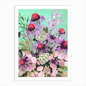 Echinacea In Pink Red Kopia Art Print