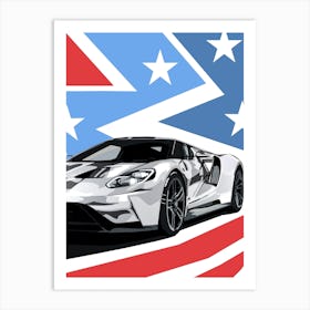 Ford Gt Usa Art Print