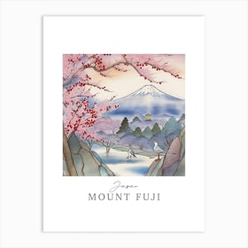 Japan Mount Fuji Storybook 2 Travel Poster Watercolour Art Print