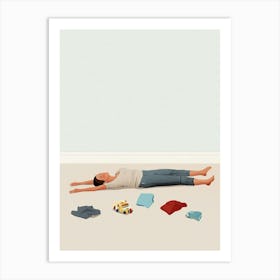 Laying On The Floor Art Print