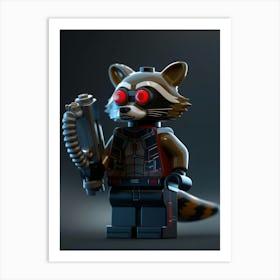 Lego Rocket Raccoon Art Print