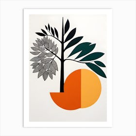 Orange Tree Abstract Art Print