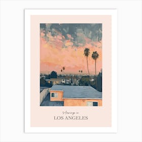 Mornings In Los Angeles Rooftops Morning Skyline 2 Art Print