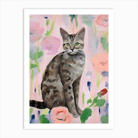 A Egyptian Mau Cat Painting, Impressionist Painting 1 Art Print