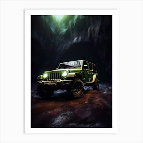 Jeep Wrangler In The Cave 1 Art Print