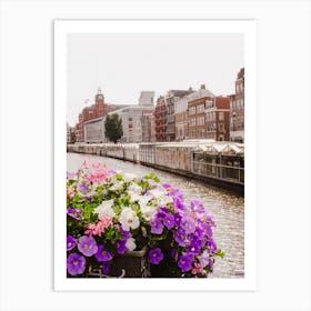 Flower Market In Amsterdam, Travel Art Print