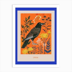Spring Birds Poster Crow 2 Art Print