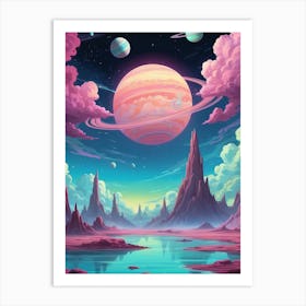 Planets In Space Art Print