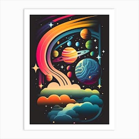 Planets In Space Art Print