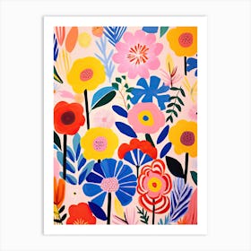 Flowers 27, Matisse style, Floral texture Art Print