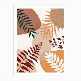 Abstract Fern Leaves 1 Art Print