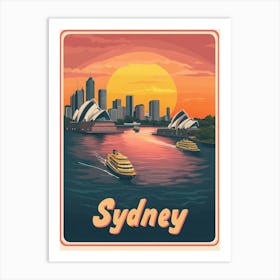 Aihrgdesign A Mid Century Modern Travel Poster For Sydney Sho 4c9b829b F0a5 4dc2 88eb 29176f2269af 1 Art Print