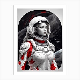 Space Girl 2 Art Print