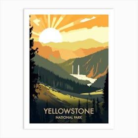 Yellowstone National Park Vintage Travel Poster 10 Art Print