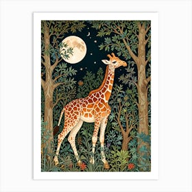 William Morris Giraffe In The Forest 1 Art Print