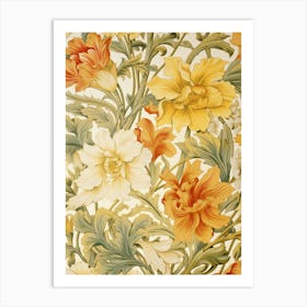 Floral Wallpaper 393 Art Print