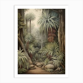 Vintage Jungle Botanical Illustration Pandanus 3 Art Print