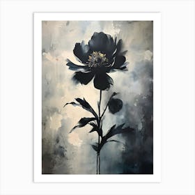 Black Peony Art Print