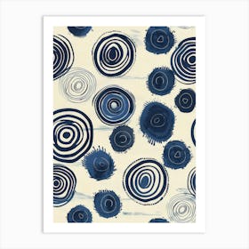 Blue Circles 21 Art Print