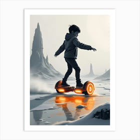 Hoveboarder Art Print