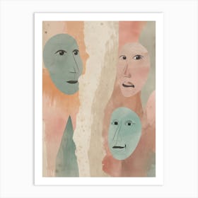 Three Faces Stock Videos & Royalty-Free Footage 1 Art Print