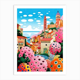 Tropea, Italy, Illustration In The Style Of Pop Art 4 Art Print