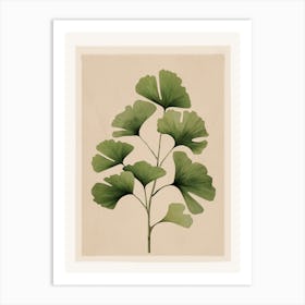 Branch Of Ginkgo Biloba 2 Art Print