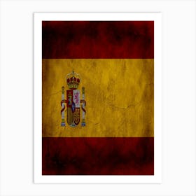 Spain Flag Texture Art Print