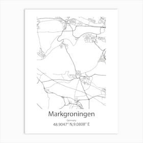 Markgroningen,Germany Minimalist Map Art Print