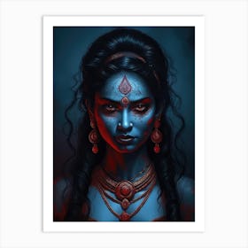 Kali Hindu Mythology Art Print