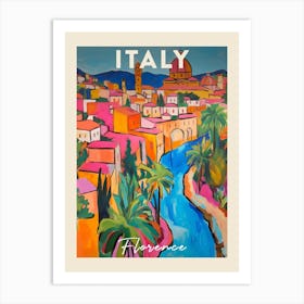 Florence Italy 1 Fauvist Painting  Travel Poster Art Print