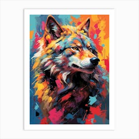 Vivid Wolf Art Print