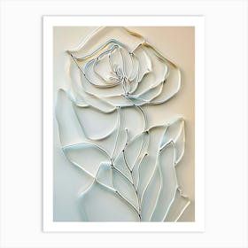 Acrylic Special Line Flower Art Art Print