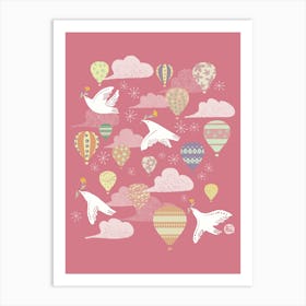 Skybound Serenity [sunset pink] Art Print