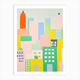 London, England Colourful View 2 Art Print