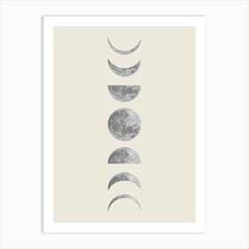 Moon phases 3 1 Art Print